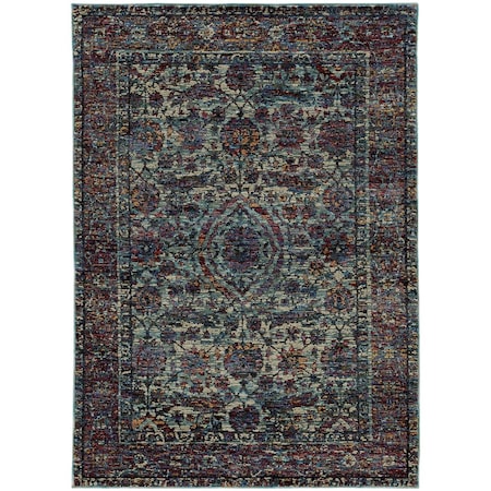 Oriental Weavers Area Rugs, Andorra 6846B 2X3 Rectangle - Blue/ Purple-Nylon/Polyp A6846B058100ST